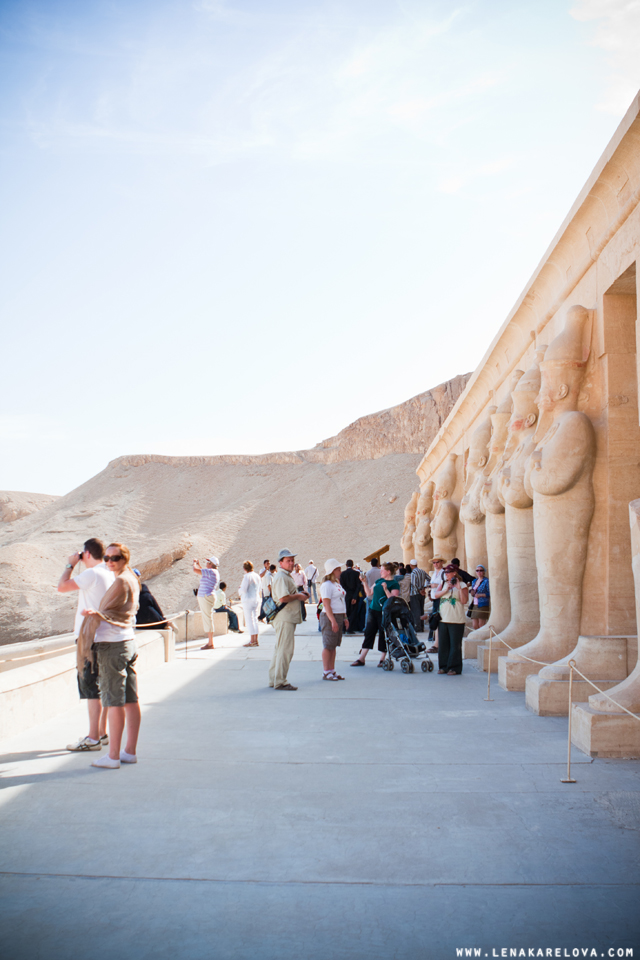the entrance to Hatshepsut temple in Luxor by Lena Karelova Photographer