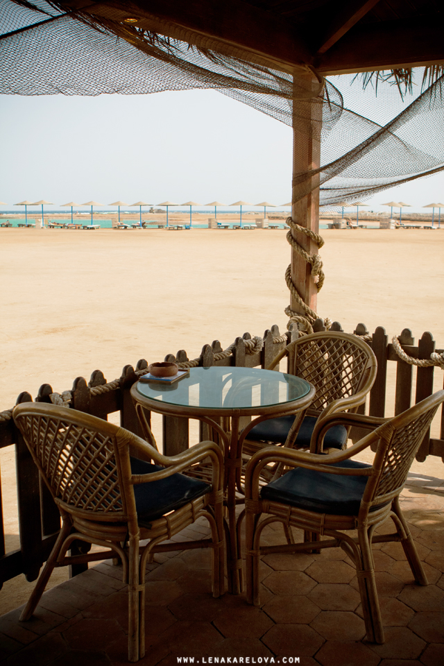 Beach bar of Hilton Long beach resort in Hurgada Egypt by Lena Karelova photography