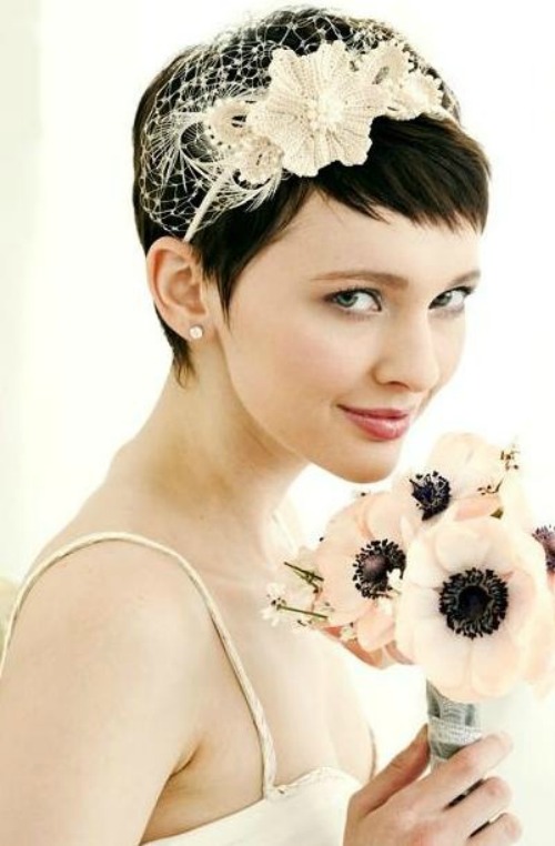 qué hacer si eres novia con pelo corto? Inspiración en Lena Karelova Blog