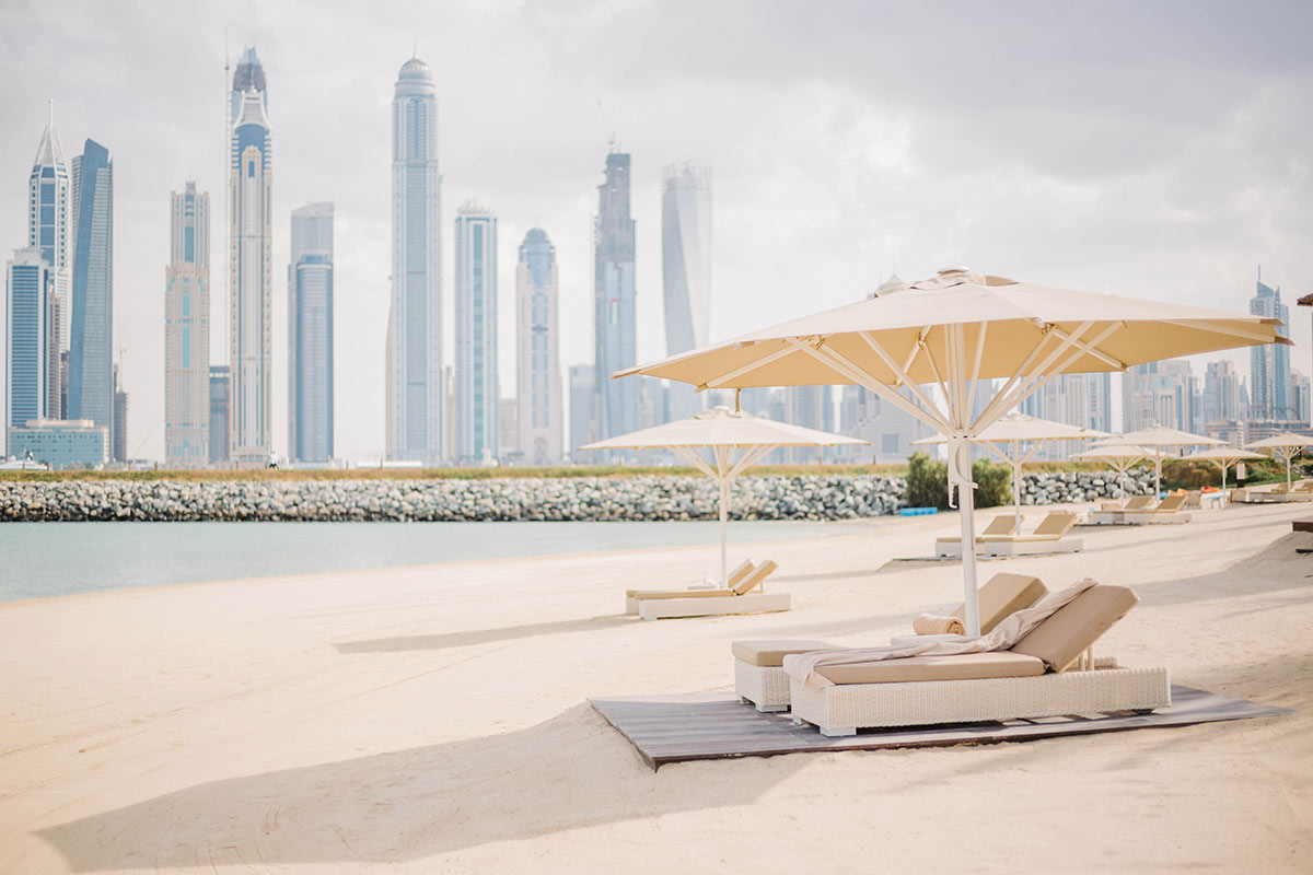 One and only hotel's private beach Dubai