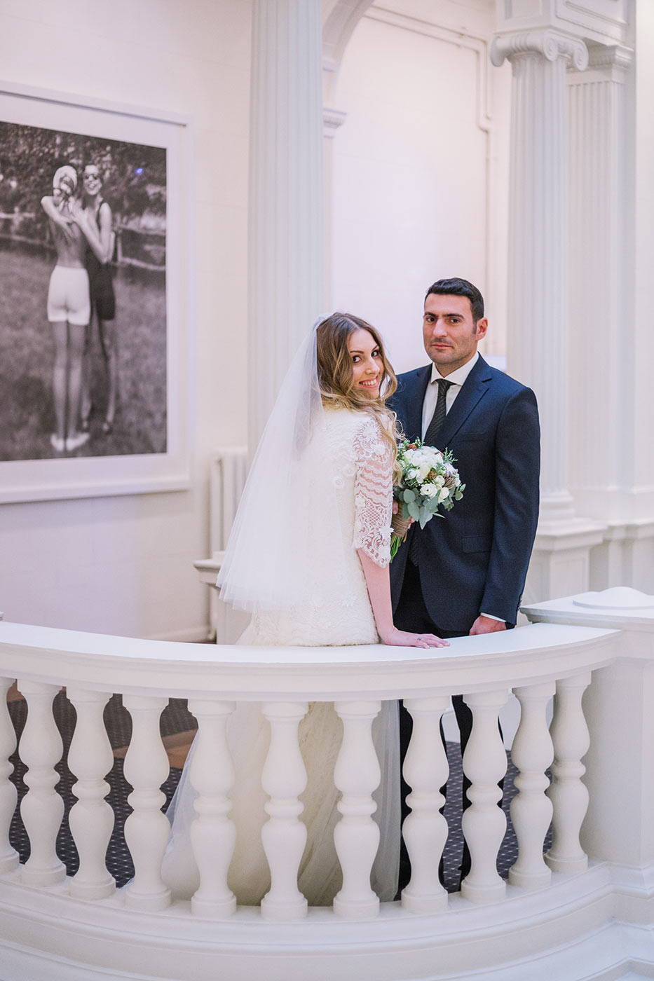 Couple shoot at Gran Via Hotel Barcelona | Fine Art Photographer | Lena Karelova Photography | Destination Wedding Photographer Barcelona |Film Wedding Photographer