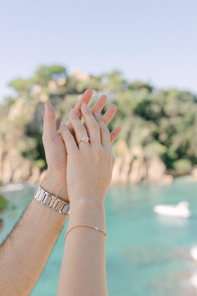 Young couple after surprise proposal at MArimurtra Botanical Garden | Costa Brava Surprise Marriage Proposal